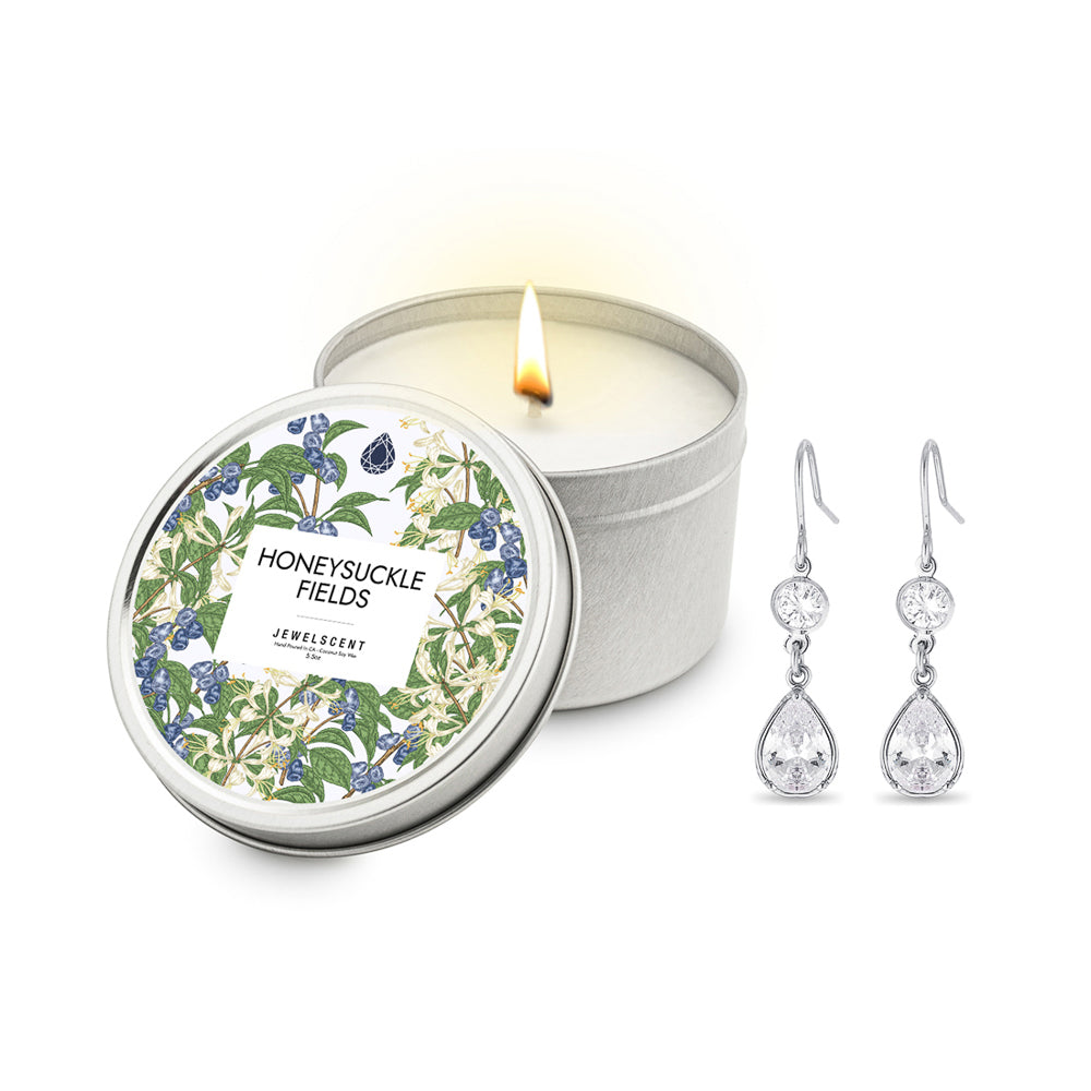 Honeysuckle Fields Candle 5.5oz Tin Jewelry Candle by JewelScent