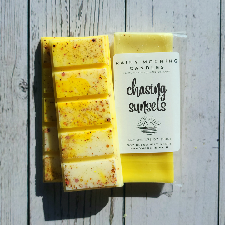 Chasing Sunsets Wax Melts for a Warm, Inviting Ambiance by Rainy Morning Candles