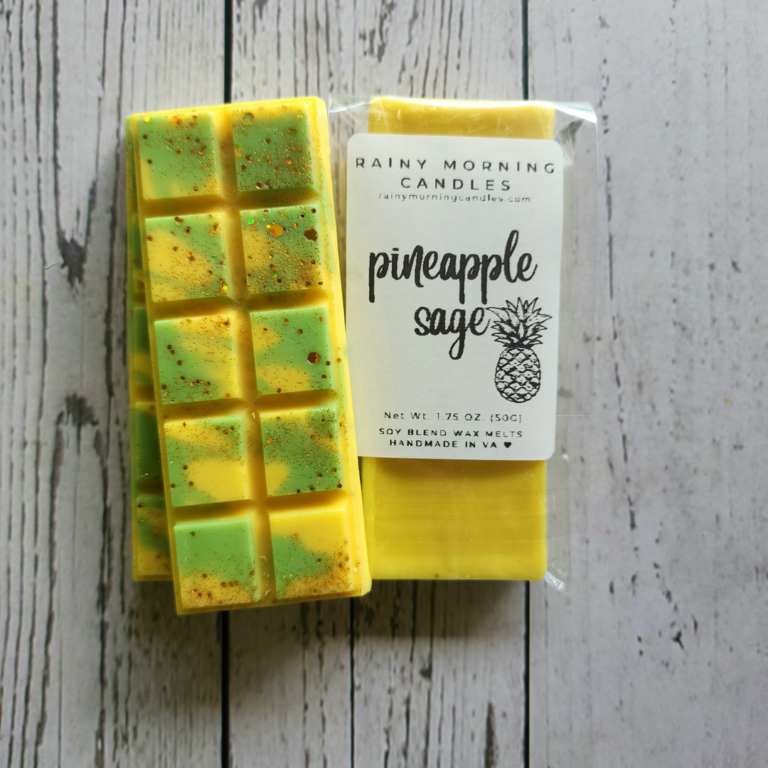 Pineapple Sage Wax Melts - Refresh Your Home with Vibrant Fragrance by Rainy Morning Candles
