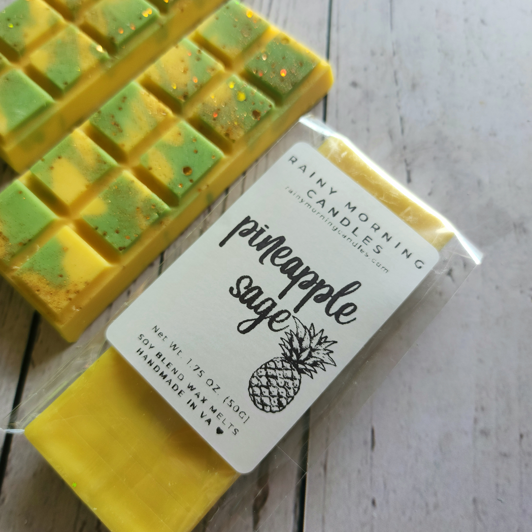 Pineapple Sage Wax Melts - Refresh Your Home with Vibrant Fragrance by Rainy Morning Candles