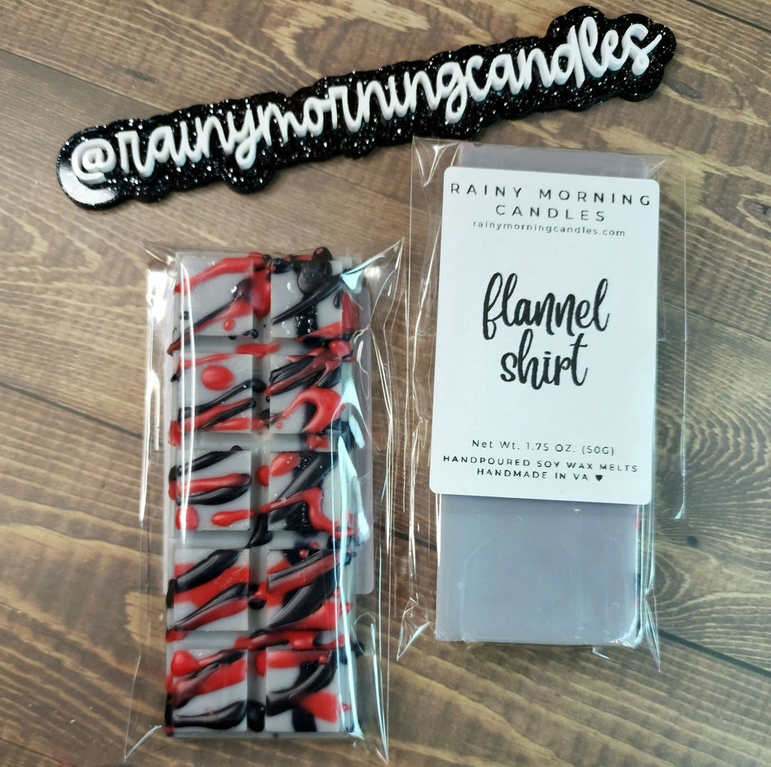 Flannel Shirt Wax Melts - Cozy Fragrance for Your Home by Rainy Morning Candles