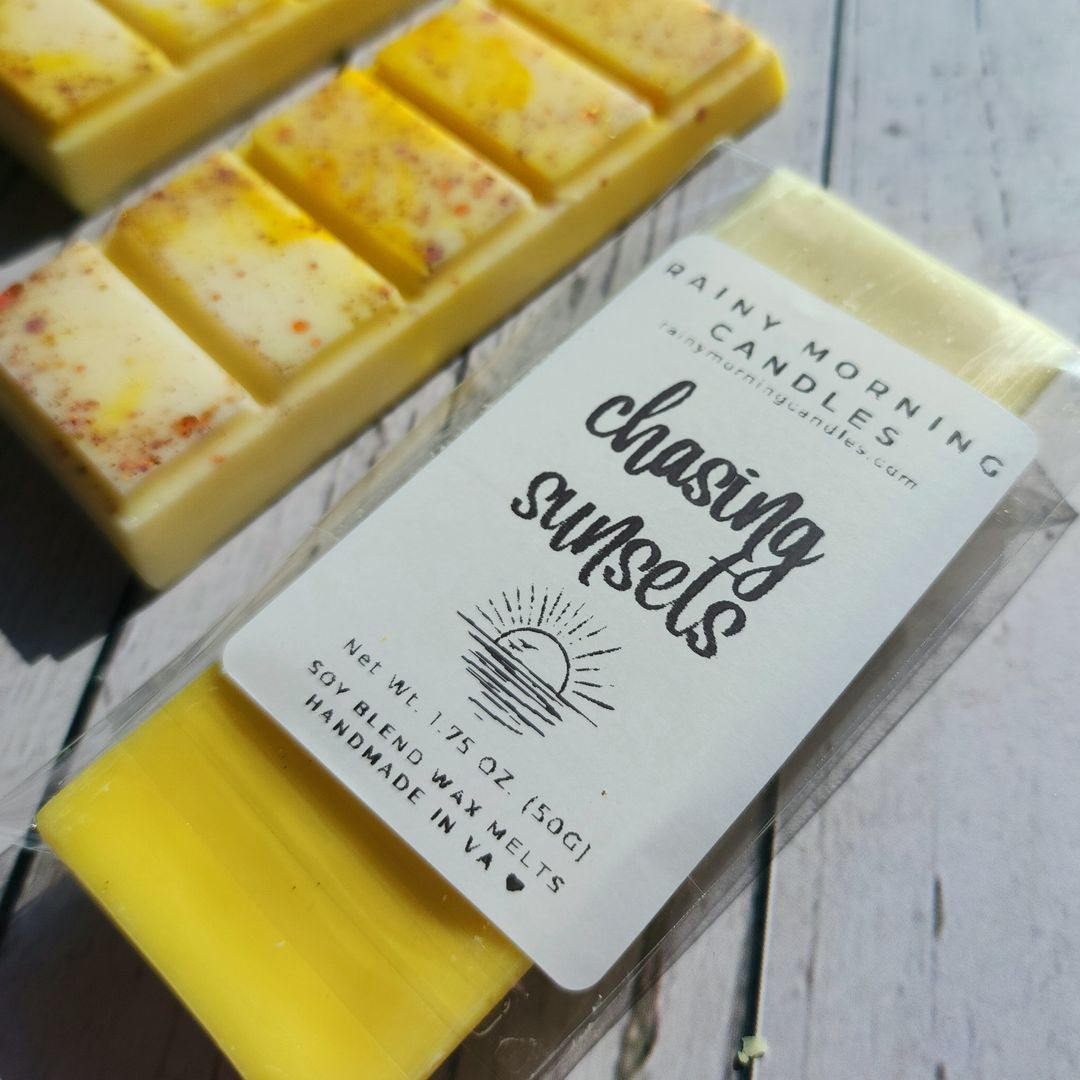 Chasing Sunsets Wax Melts for a Warm, Inviting Ambiance by Rainy Morning Candles