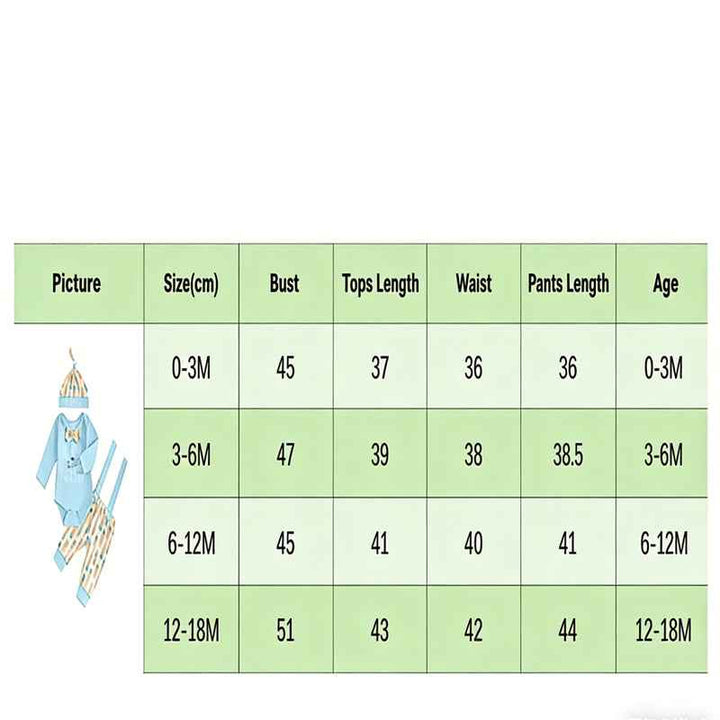 3pcs Set Baby Costume Set, Long Sleeved Letter Rabbit Print Jumpsuit, Carrot Print Suspender Pants, Hat Set by Creativegiftsdirect