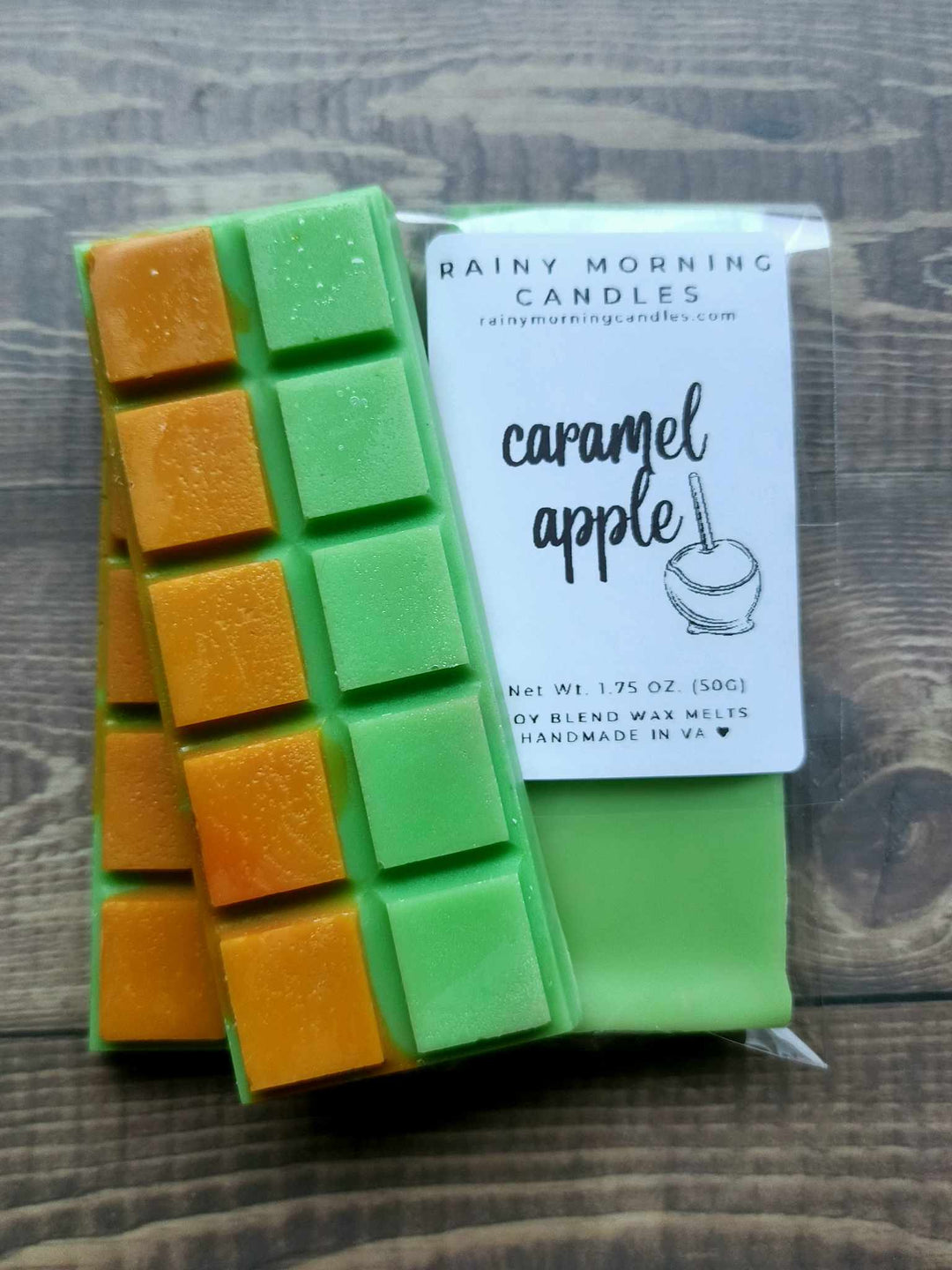 Caramel Apple Wax Melts - Indulge in Autumn's Sweet Fragrance by Rainy Morning Candles