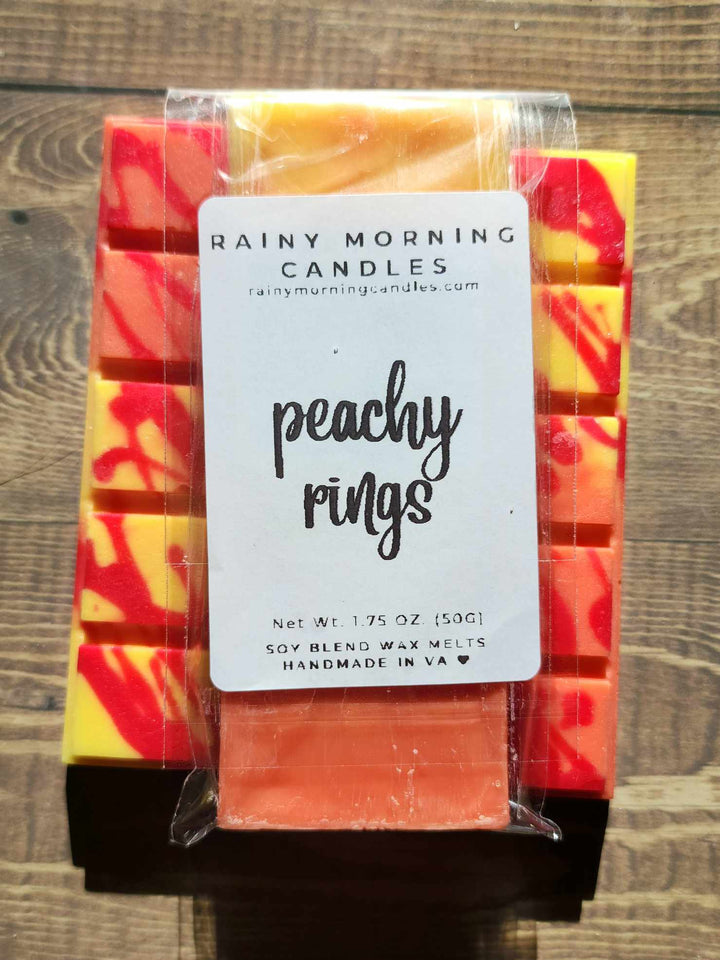 Peachy Rings Wax Melts for a Sweet and Fruity Aroma by Rainy Morning Candles
