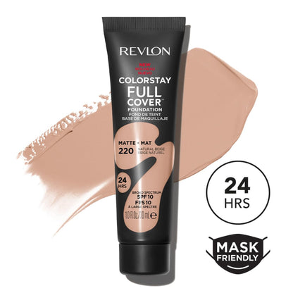 Revlon ColorStay Full Cover Longwear Matte Foundation, Heat & Sweat Resistant Lightweight Face Makeup, Caramel (425), 1.0 oz - Deeunta Domain
