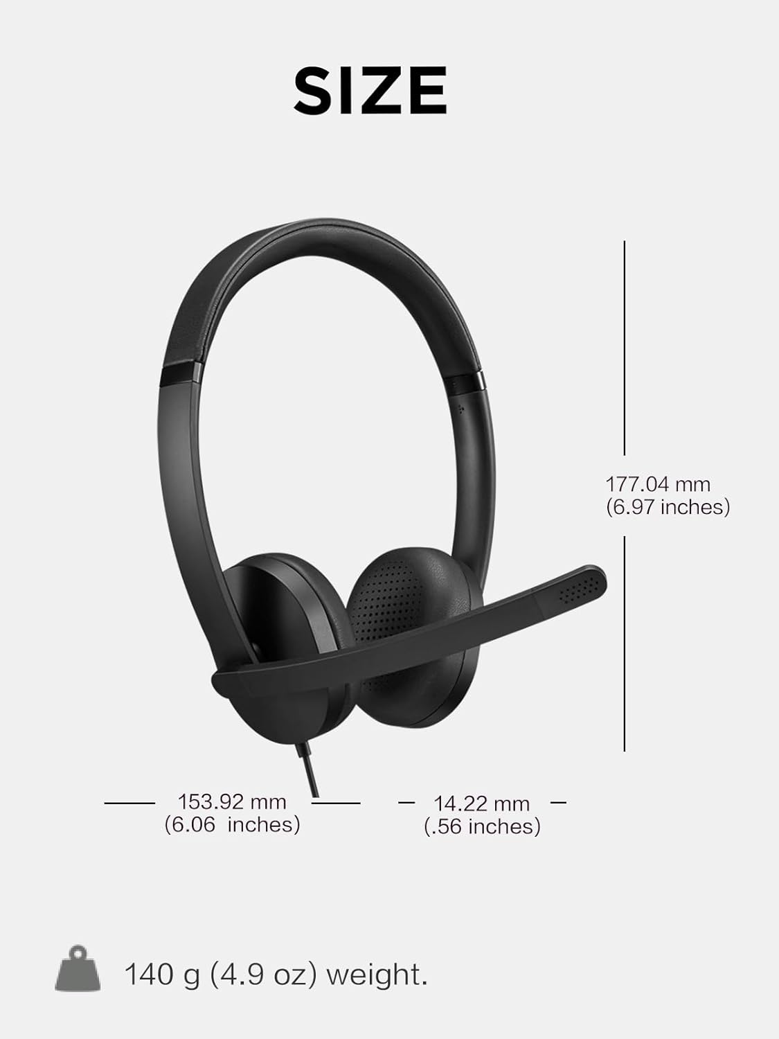 Lenovo 115 USB-A/USB-C Wired Stereo Headset – Lightweight, Noise-Cancelling, in-Line Control Box, USB-A to USB-C Adapter, Over-Ear Design, Headset with Mic for PC and Laptop, Black - Deeunta Domain