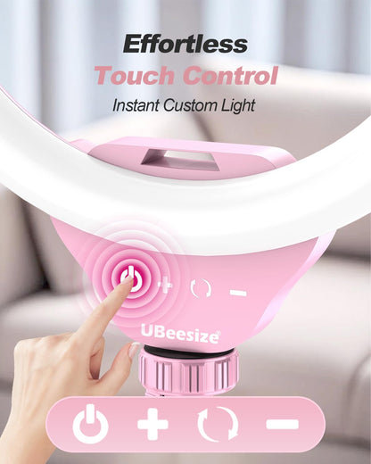 UBeesize 12'' LED RGB Ring Light with 62'' Tripod Stand, Selfie Ring Light for Video Recording, Live Streaming, TikTok & YouTube, Compatible with iPhone & Android - Deeunta Domain