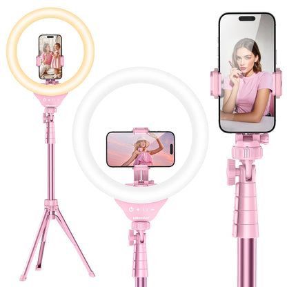 UBeesize 12'' LED RGB Ring Light with 62'' Tripod Stand, Selfie Ring Light for Video Recording, Live Streaming, TikTok & YouTube, Compatible with iPhone & Android - Deeunta Domain