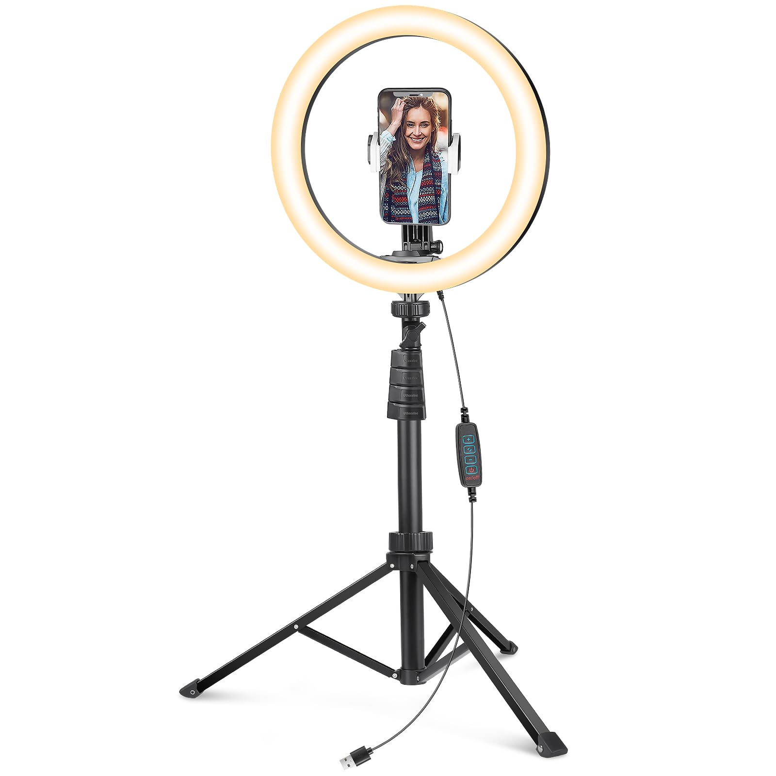 UBeesize 12'' LED RGB Ring Light with 62'' Tripod Stand, Selfie Ring Light for Video Recording, Live Streaming, TikTok & YouTube, Compatible with iPhone & Android - Deeunta Domain