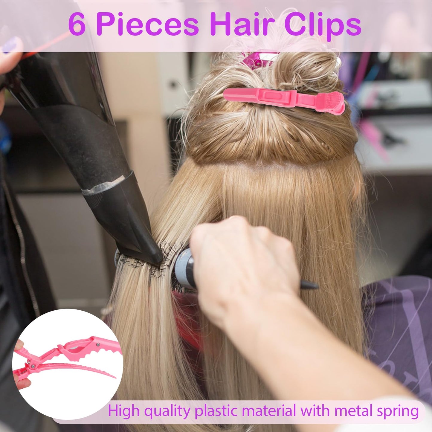 23 Pieces Hair Parting Tools Set, Magnetic Wrist Pin Holder for Braiding, Sectioning Clips, Rat Tail Combs, Hair Parting Rings - Deeunta Domain