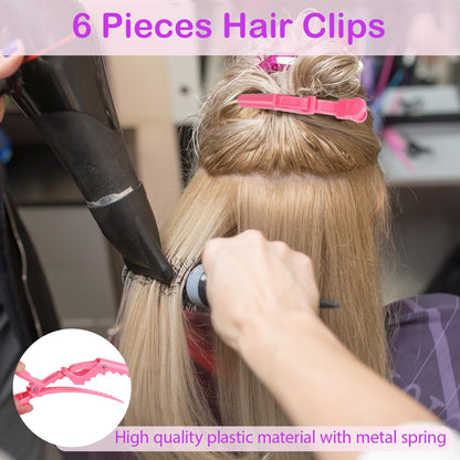 23 Pieces Hair Parting Tools Set, Magnetic Wrist Pin Holder for Braiding, Sectioning Clips, Rat Tail Combs, Hair Parting Rings - Deeunta Domain