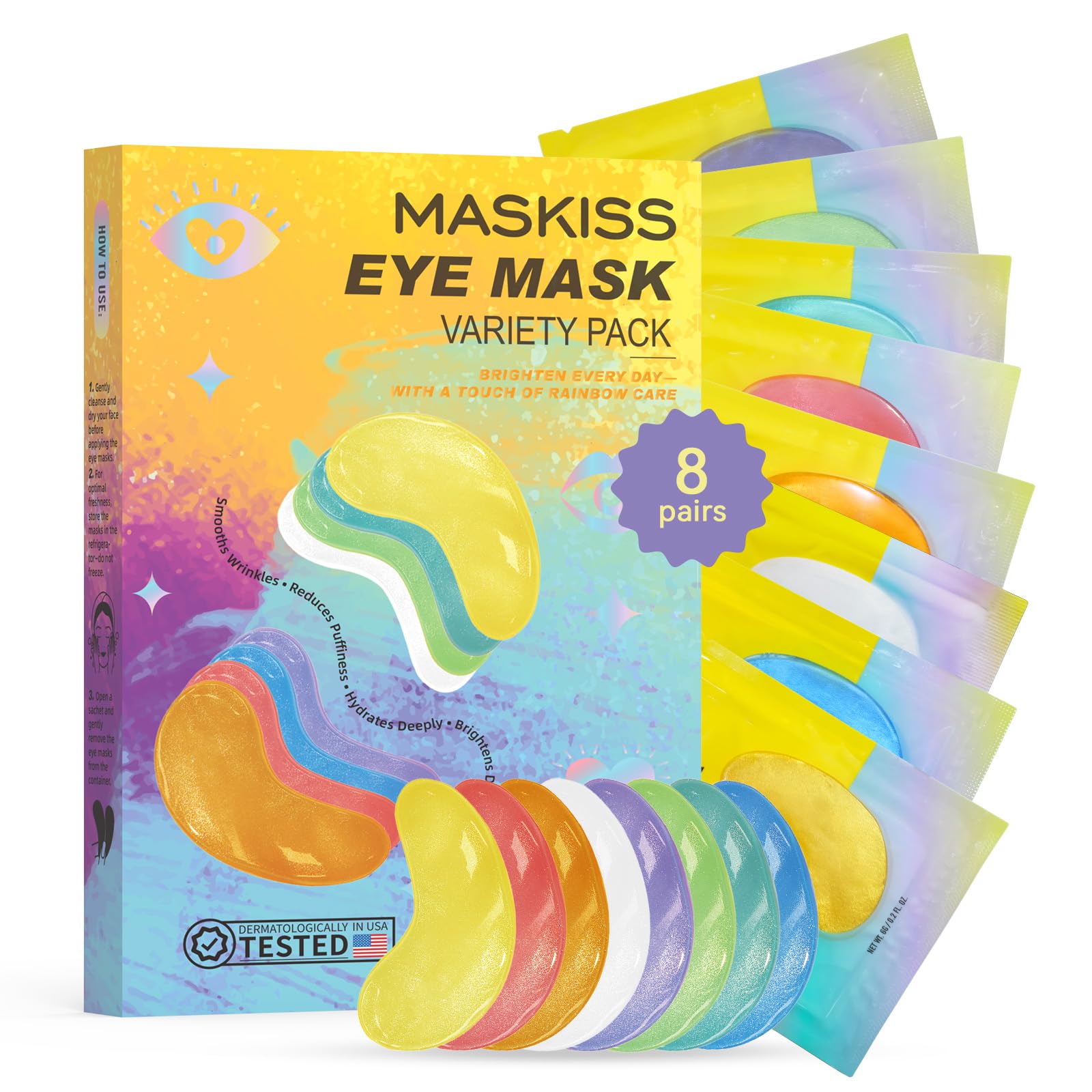 Maskiss 24k Gold Under Eye Patches (50 Pairs), eye mask, Collagen Skin Care Products, Eye Patches for Puffy Eyes, eye masks for dark circles and puffiness - Deeunta Domain