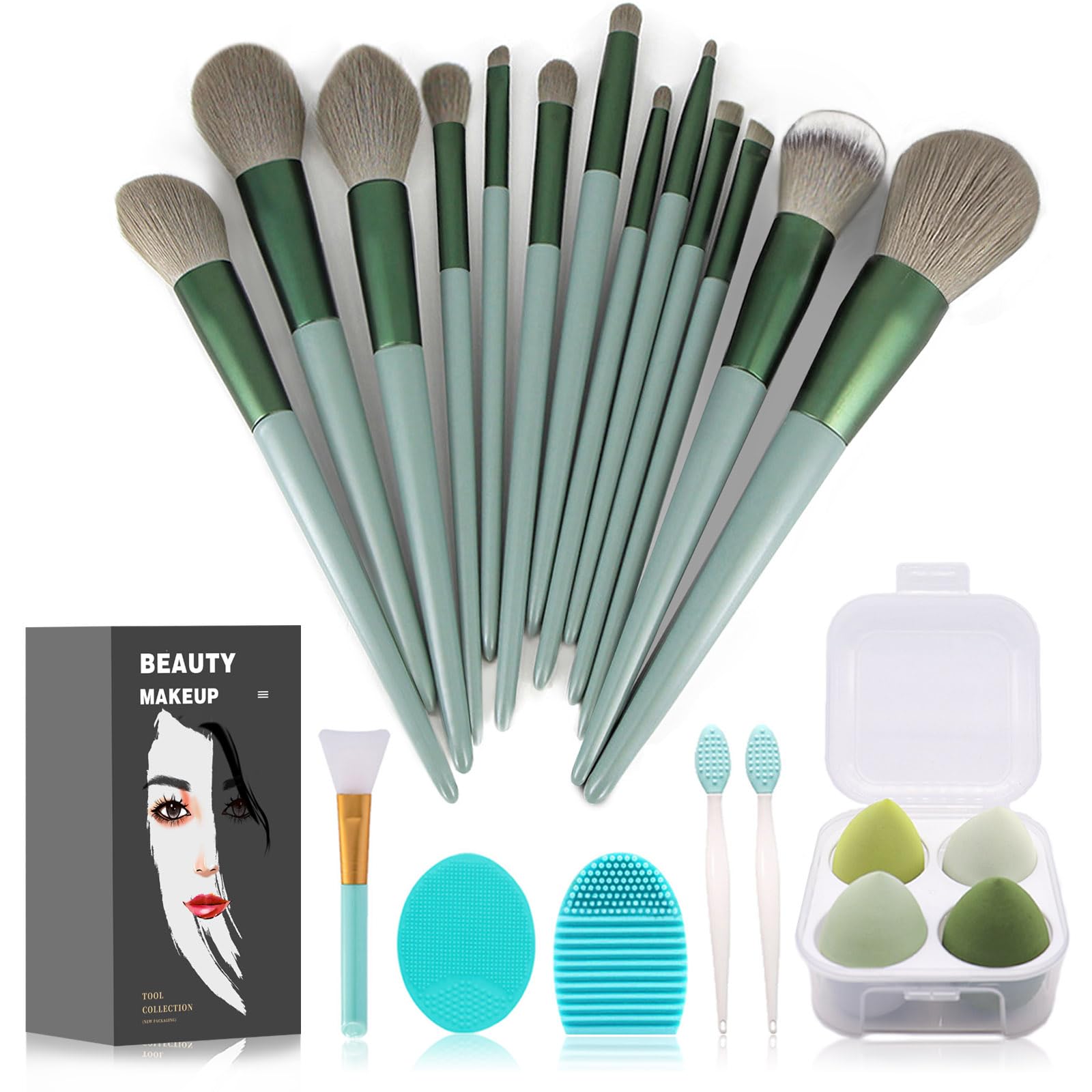 Koccido Makeup Brushes 22 Pcs Makeup Kit,Foundation Brush Eyeshadow Brush Make up Brushes Set (Pink, 22 Piece Set) - Deeunta Domain
