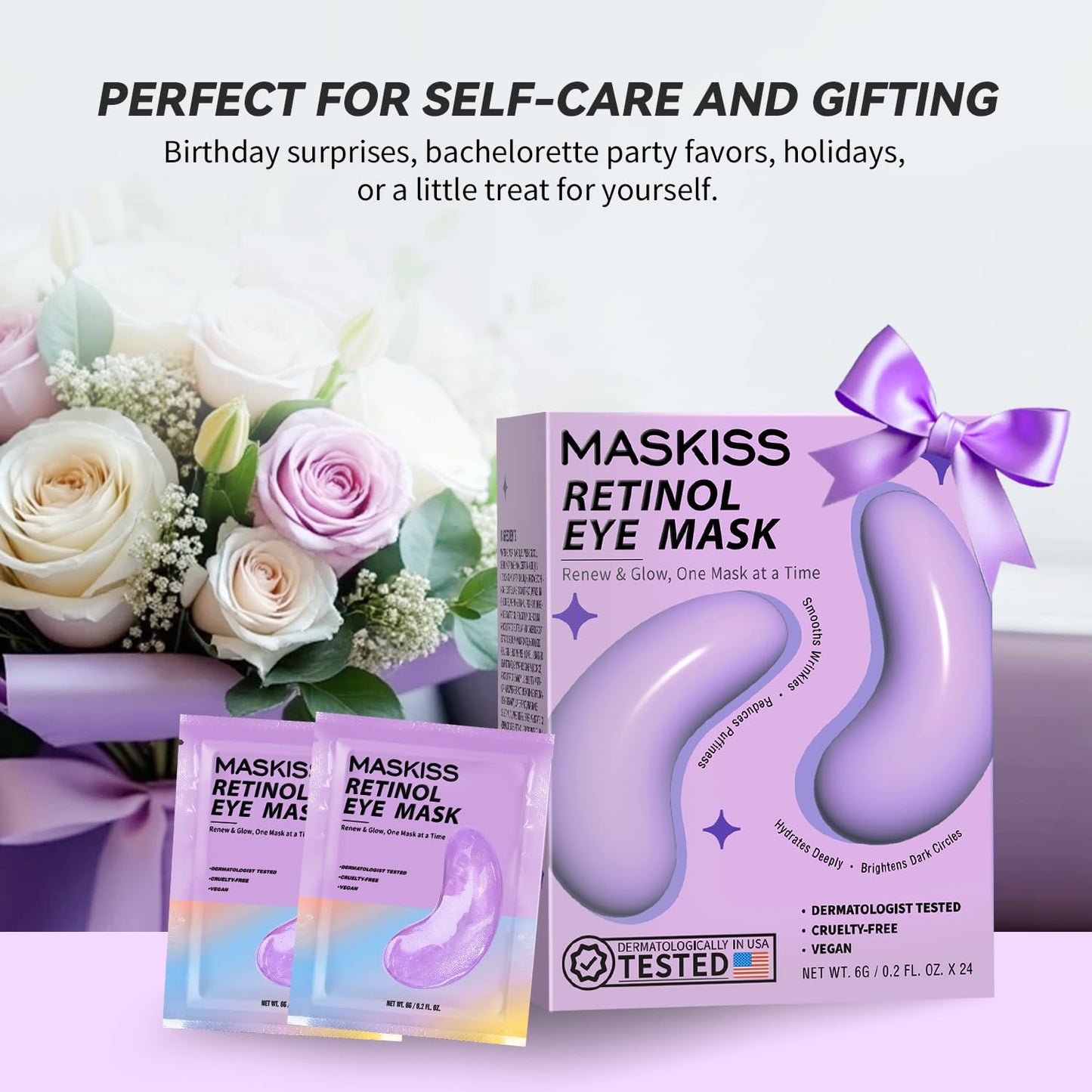 Maskiss 24k Gold Under Eye Patches (50 Pairs), eye mask, Collagen Skin Care Products, Eye Patches for Puffy Eyes, eye masks for dark circles and puffiness - Deeunta Domain