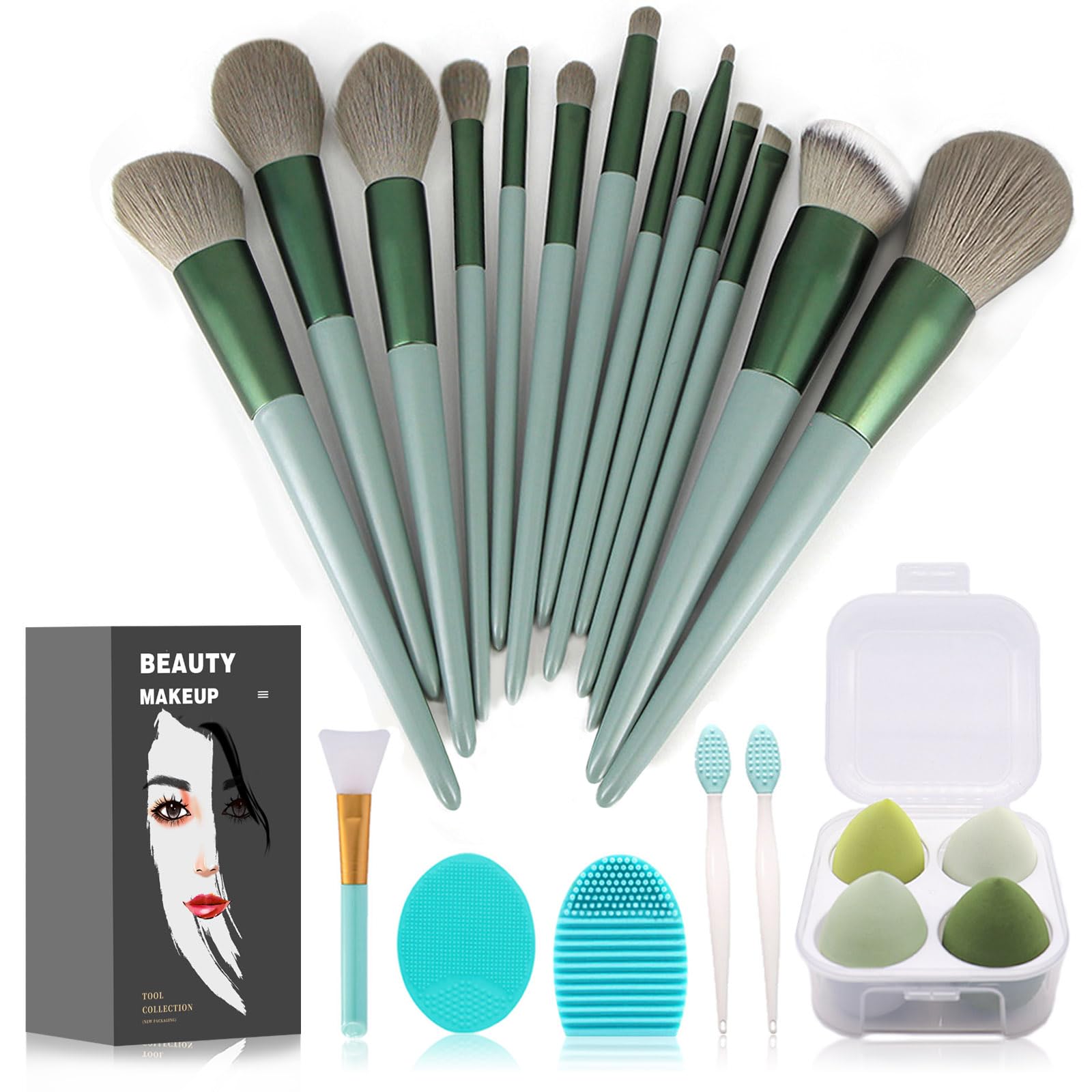 Koccido Makeup Brushes 22 Pcs Makeup Kit,Foundation Brush Eyeshadow Brush Make up Brushes Set (Pink, 22 Piece Set) - Deeunta Domain