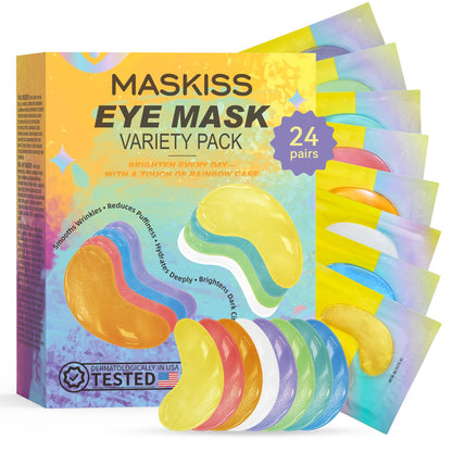 Maskiss 24k Gold Under Eye Patches (50 Pairs), eye mask, Collagen Skin Care Products, Eye Patches for Puffy Eyes, eye masks for dark circles and puffiness - Deeunta Domain