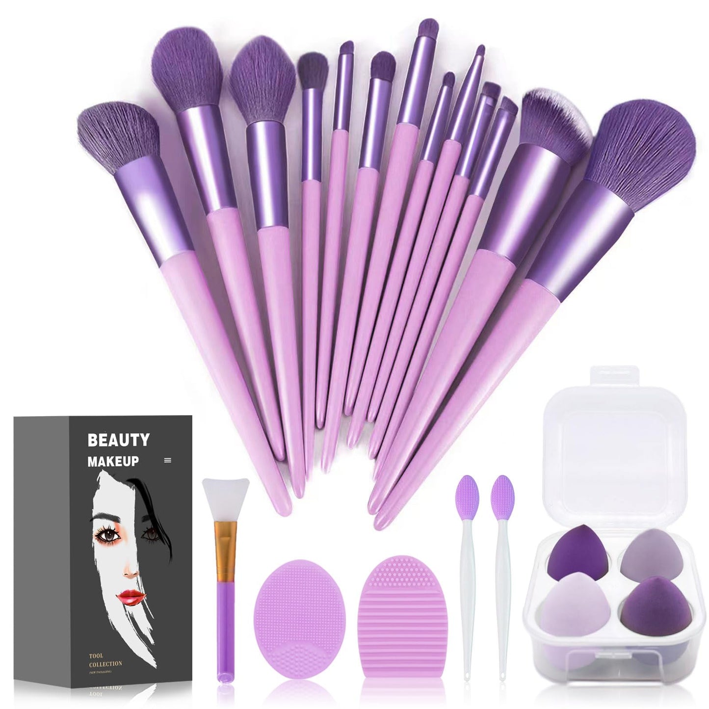 Koccido Makeup Brushes 22 Pcs Makeup Kit,Foundation Brush Eyeshadow Brush Make up Brushes Set (Pink, 22 Piece Set) - Deeunta Domain