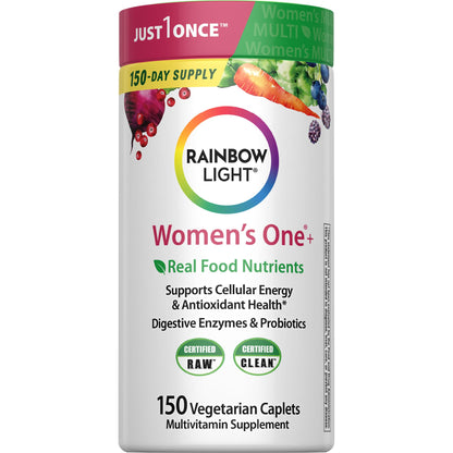 Rainbow Light Certified Womens Multivitamin, Multivitamin Supplement, 120 Caps (Pack May Vary)