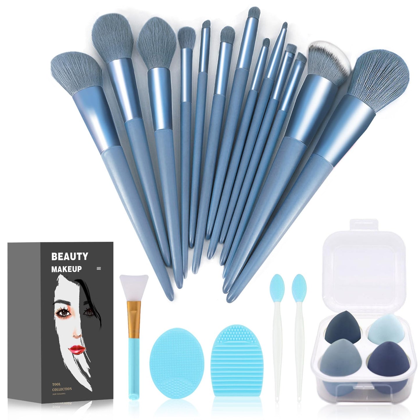 Koccido Makeup Brushes 22 Pcs Makeup Kit,Foundation Brush Eyeshadow Brush Make up Brushes Set (Pink, 22 Piece Set) - Deeunta Domain