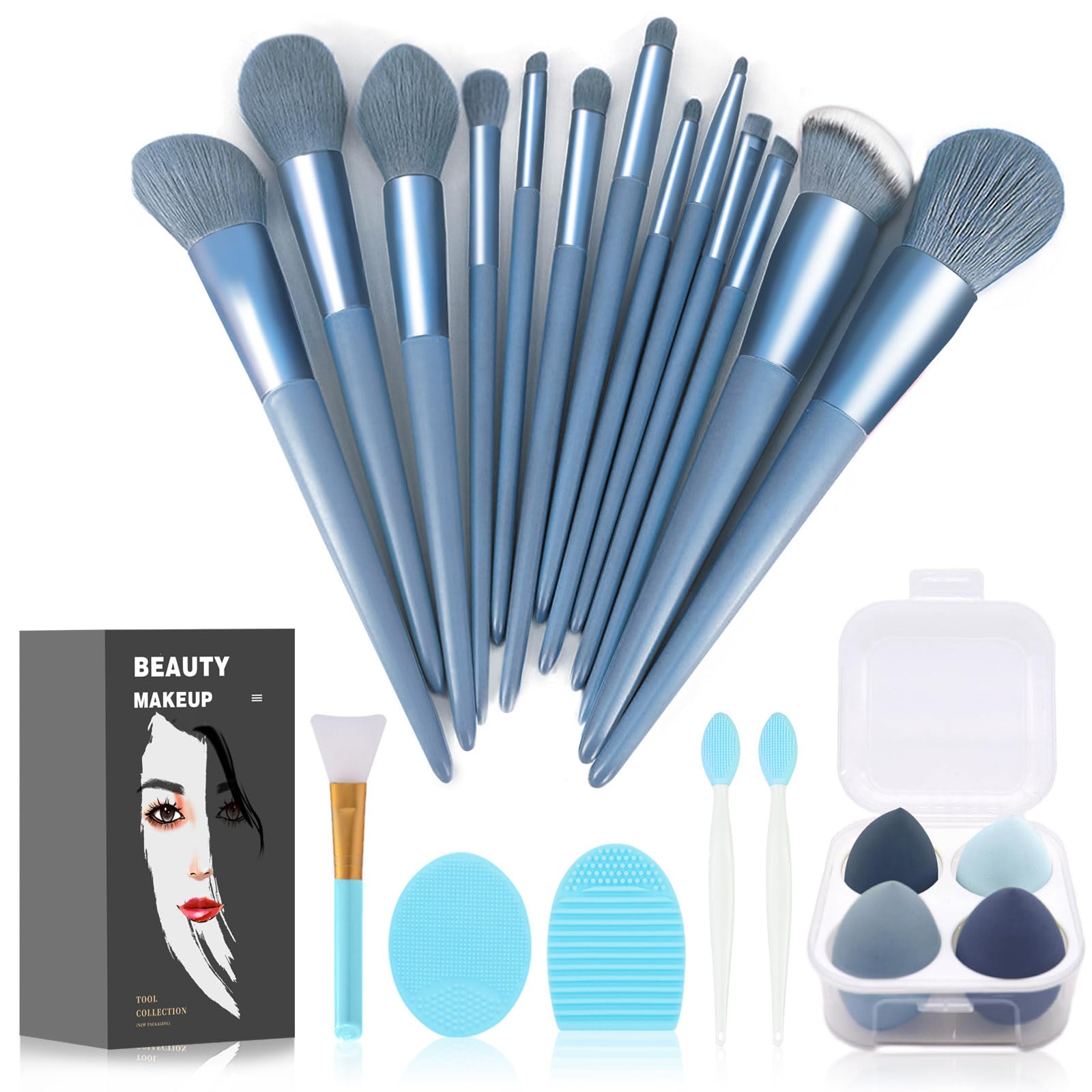 Koccido Makeup Brushes 22 Pcs Makeup Kit,Foundation Brush Eyeshadow Brush Make up Brushes Set (Pink, 22 Piece Set) - Deeunta Domain