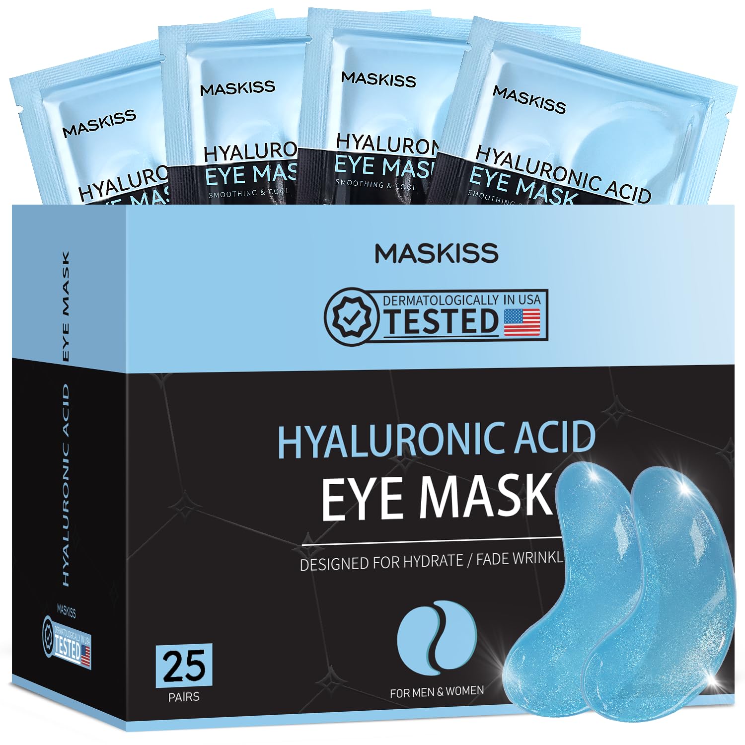 Maskiss 24k Gold Under Eye Patches (50 Pairs), eye mask, Collagen Skin Care Products, Eye Patches for Puffy Eyes, eye masks for dark circles and puffiness - Deeunta Domain
