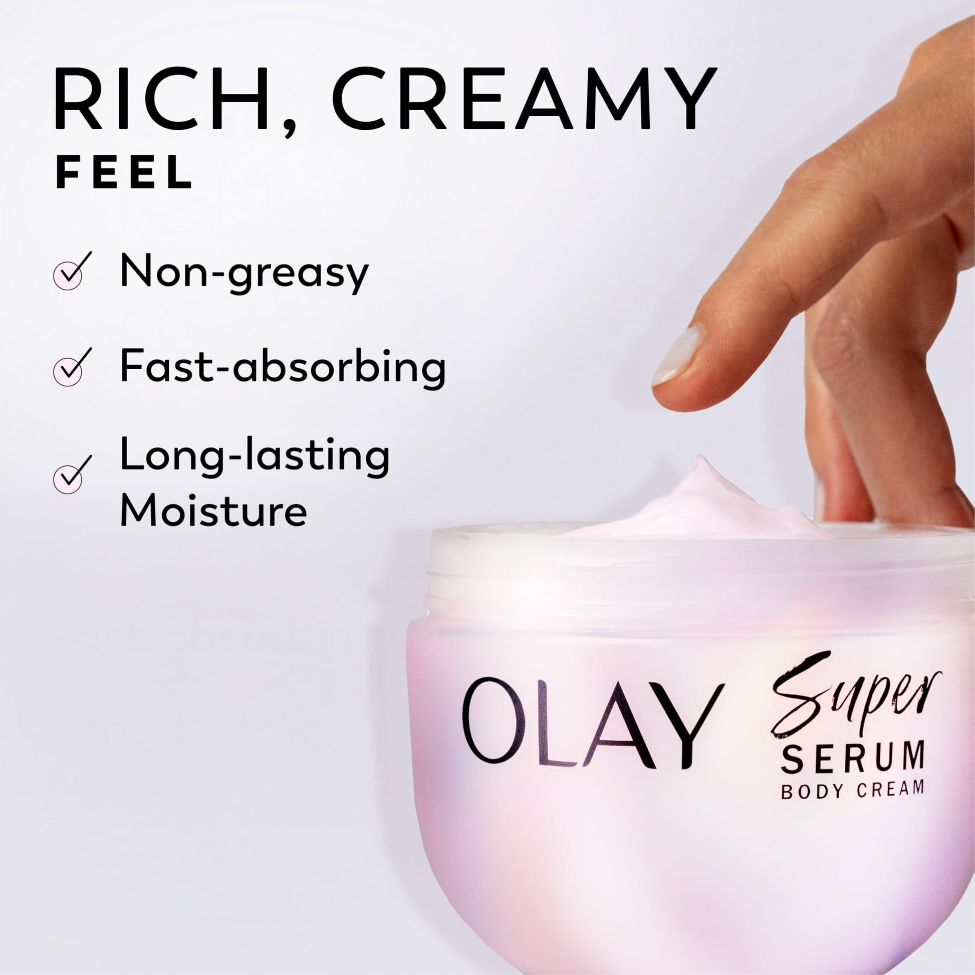 Olay Super Serum Hand & Body Lotion for Dry Skin, 24hr Long Lasting Hydration, 5+ Ingredient Complex for Bright Even Firm Luminous Skin, Sweet Vanilla & Soft Wood Scent, 18.5 fl oz - Deeunta Domain