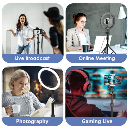 UBeesize 12'' LED RGB Ring Light with 62'' Tripod Stand, Selfie Ring Light for Video Recording, Live Streaming, TikTok & YouTube, Compatible with iPhone & Android - Deeunta Domain