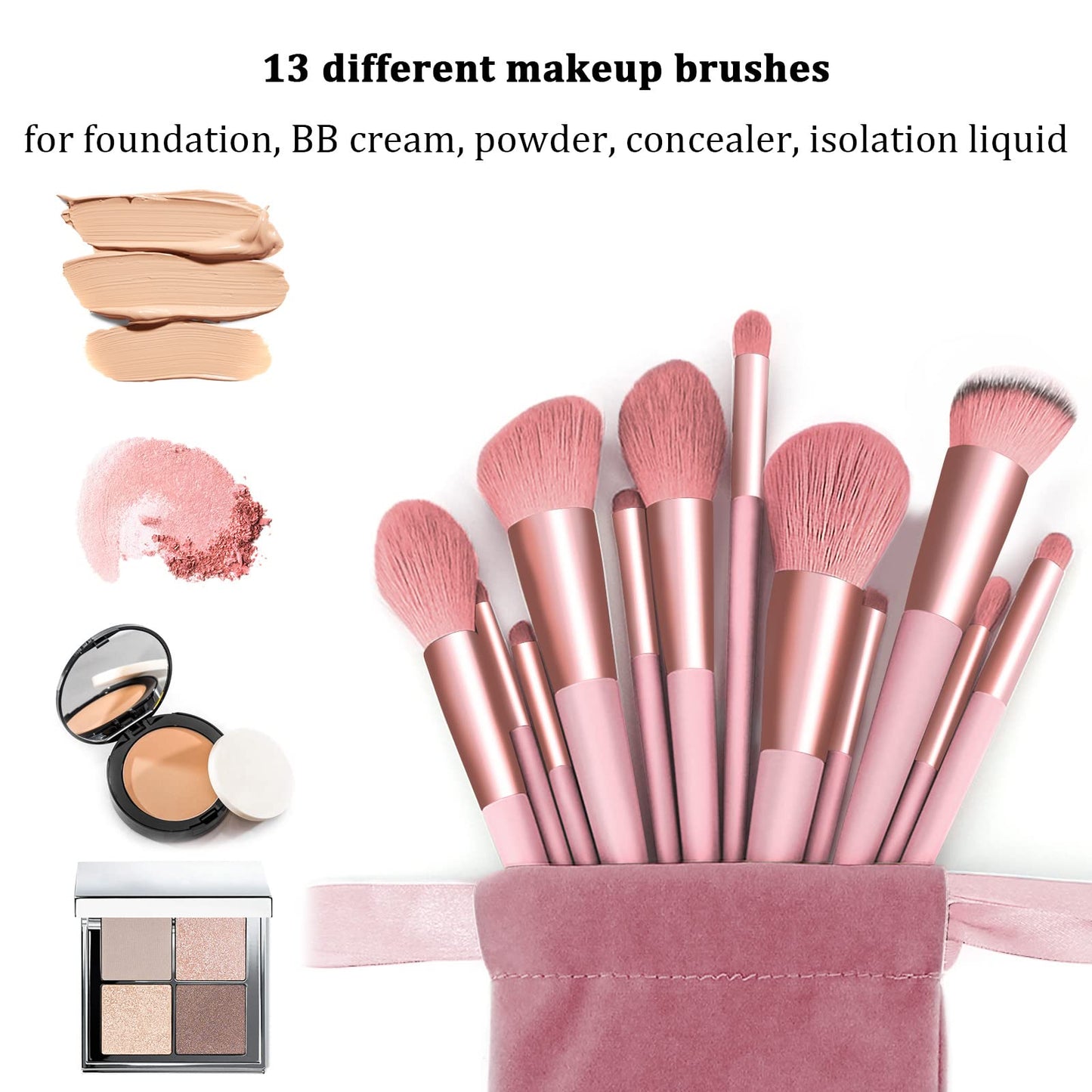 Koccido Makeup Brushes 22 Pcs Makeup Kit,Foundation Brush Eyeshadow Brush Make up Brushes Set (Pink, 22 Piece Set) - Deeunta Domain