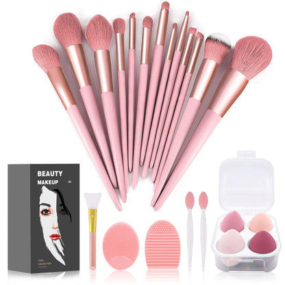 Koccido Makeup Brushes 22 Pcs Makeup Kit,Foundation Brush Eyeshadow Brush Make up Brushes Set (Pink, 22 Piece Set) - Deeunta Domain