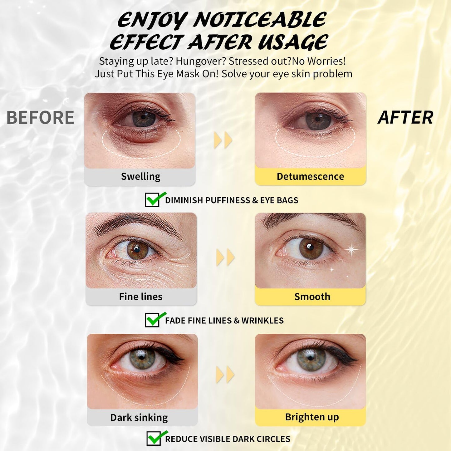 Maskiss 24k Gold Under Eye Patches (50 Pairs), eye mask, Collagen Skin Care Products, Eye Patches for Puffy Eyes, eye masks for dark circles and puffiness - Deeunta Domain