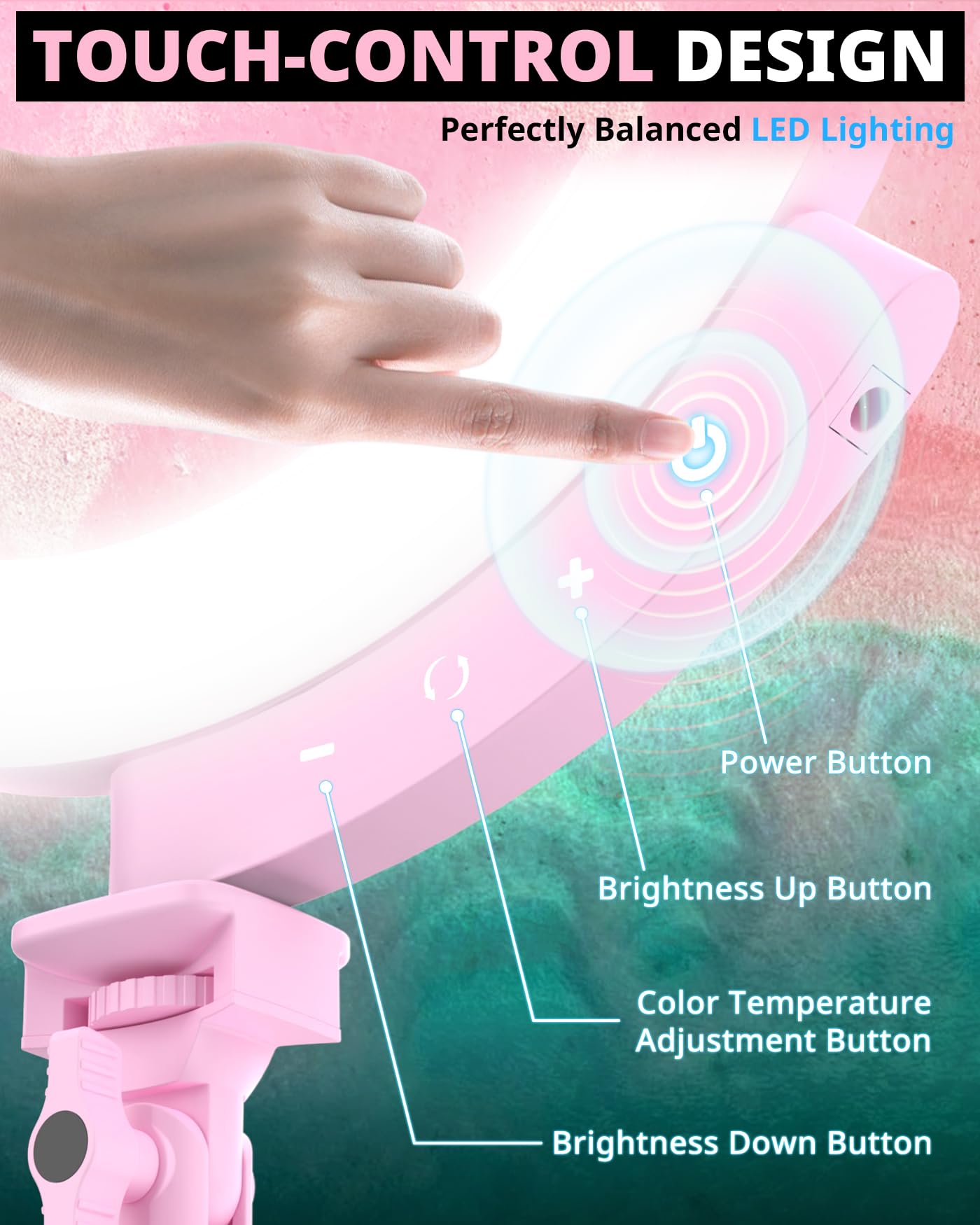 UBeesize 12'' LED RGB Ring Light with 62'' Tripod Stand, Selfie Ring Light for Video Recording, Live Streaming, TikTok & YouTube, Compatible with iPhone & Android - Deeunta Domain