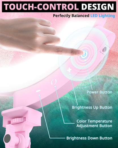 UBeesize 12'' LED RGB Ring Light with 62'' Tripod Stand, Selfie Ring Light for Video Recording, Live Streaming, TikTok & YouTube, Compatible with iPhone & Android - Deeunta Domain