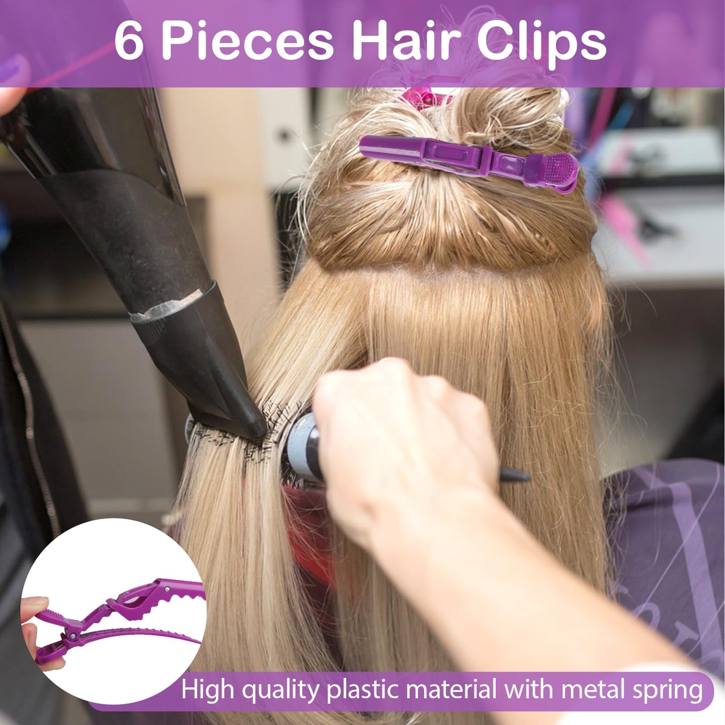 23 Pieces Hair Parting Tools Set, Magnetic Wrist Pin Holder for Braiding, Sectioning Clips, Rat Tail Combs, Hair Parting Rings - Deeunta Domain