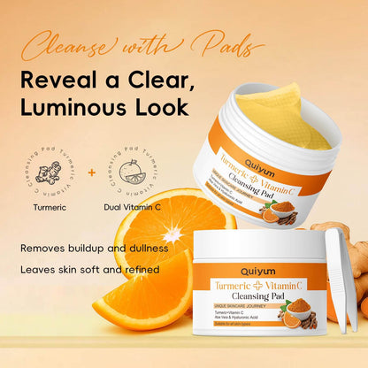 QUIYUM Skin Care Set, Turmeric Vitamin C Skincare 7PCS - Facial Skin Care Routine Kit for Women, Dark Spot Remover for Face, Reduce Acne, Oil Control, Deep Clean, Birthday Mother's Day Gifts Sets - Deeunta Domain