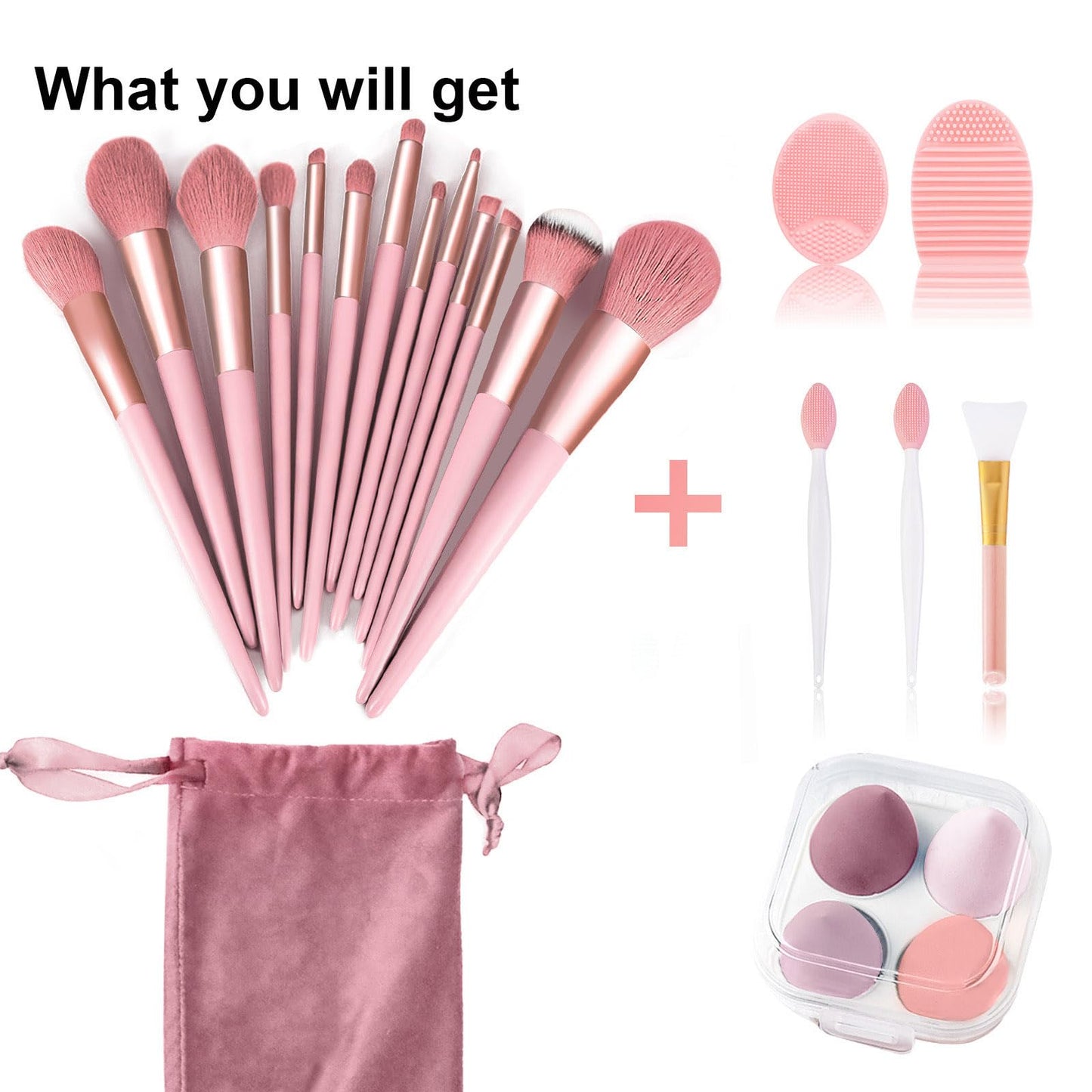Koccido Makeup Brushes 22 Pcs Makeup Kit,Foundation Brush Eyeshadow Brush Make up Brushes Set (Pink, 22 Piece Set) - Deeunta Domain