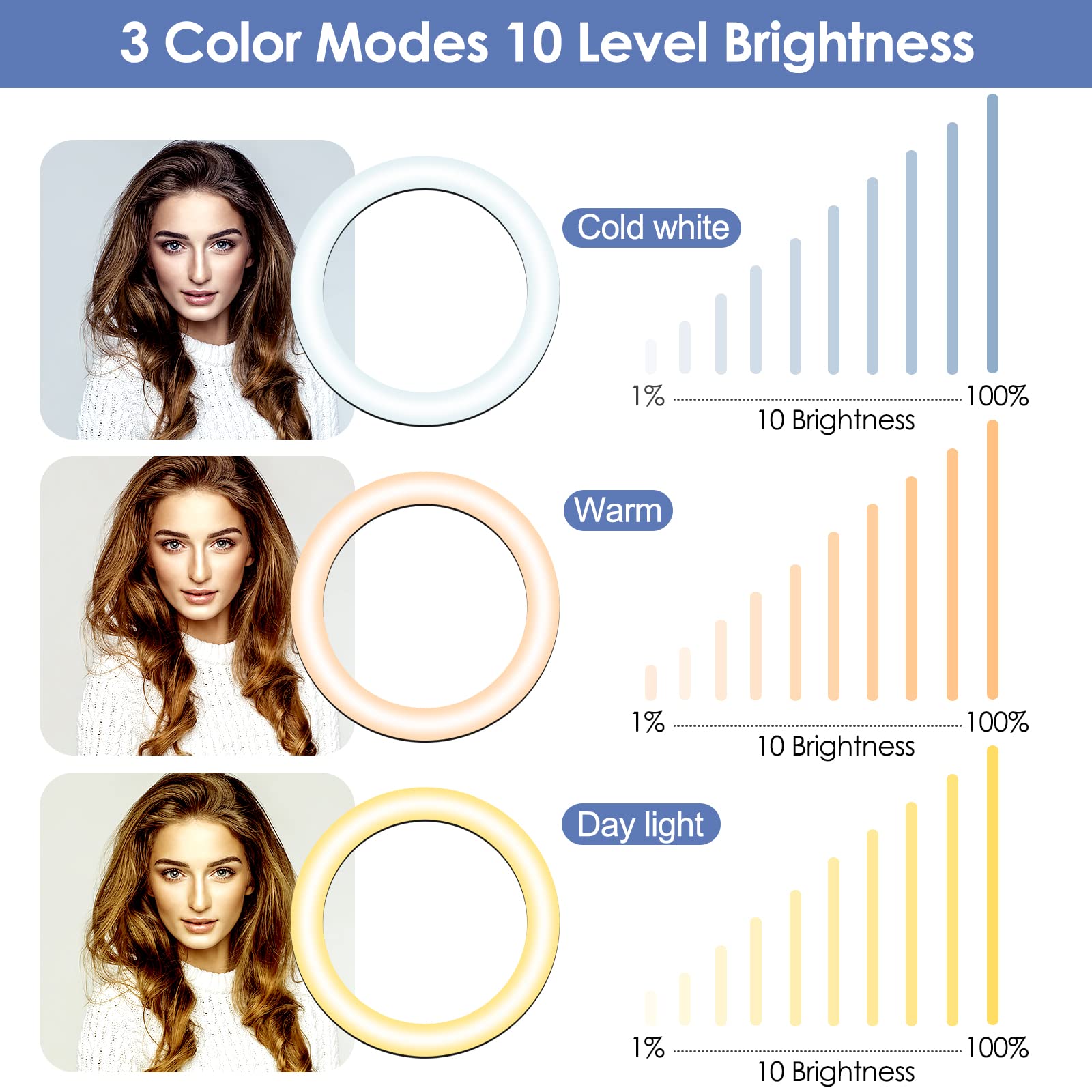 UBeesize 12'' LED RGB Ring Light with 62'' Tripod Stand, Selfie Ring Light for Video Recording, Live Streaming, TikTok & YouTube, Compatible with iPhone & Android - Deeunta Domain