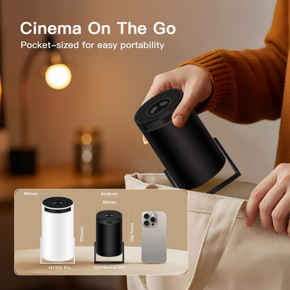[Built-in Apps & 2026 Upgraded] Mini Projector with Wi-Fi 6 & Bluetooth 5.4, 1080P 4K Support Full HD, Auto Keystone 360° Portable Home Cinema Smart Projector for iOS/Android X1 - Deeunta Domain