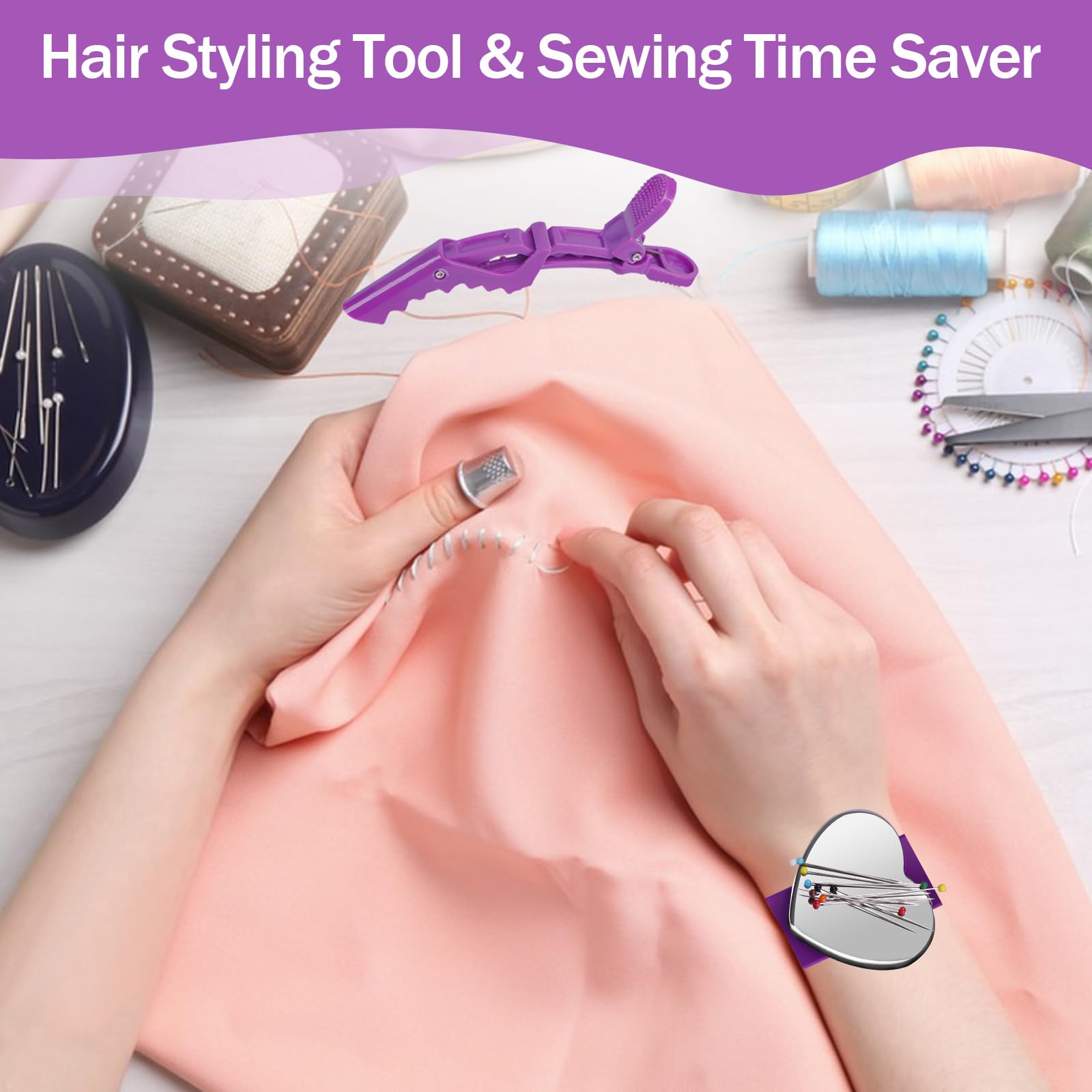 23 Pieces Hair Parting Tools Set, Magnetic Wrist Pin Holder for Braiding, Sectioning Clips, Rat Tail Combs, Hair Parting Rings - Deeunta Domain