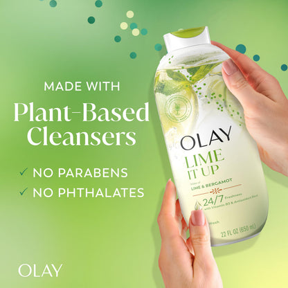 Olay Body Wash for Women, 24/7 Skin-Loving Freshness, Miami Mocktails, Plant Based Cleansers, Vitamin B3 & Antioxidant Blend, For All Skin Types, Mango Tango with Mango & Hibiscus Scent, 22 fl oz - Deeunta Domain
