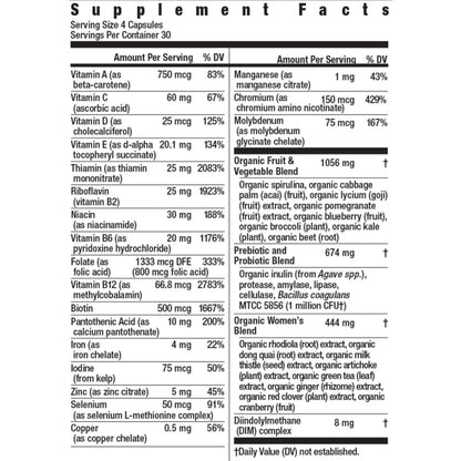 Rainbow Light Certified Womens Multivitamin, Multivitamin Supplement, 120 Caps (Pack May Vary)