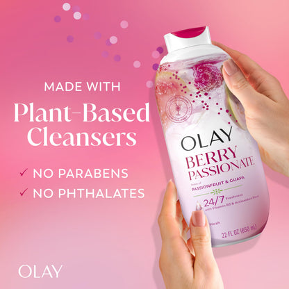 Olay Body Wash for Women, 24/7 Skin-Loving Freshness, Miami Mocktails, Plant Based Cleansers, Vitamin B3 & Antioxidant Blend, For All Skin Types, Mango Tango with Mango & Hibiscus Scent, 22 fl oz - Deeunta Domain