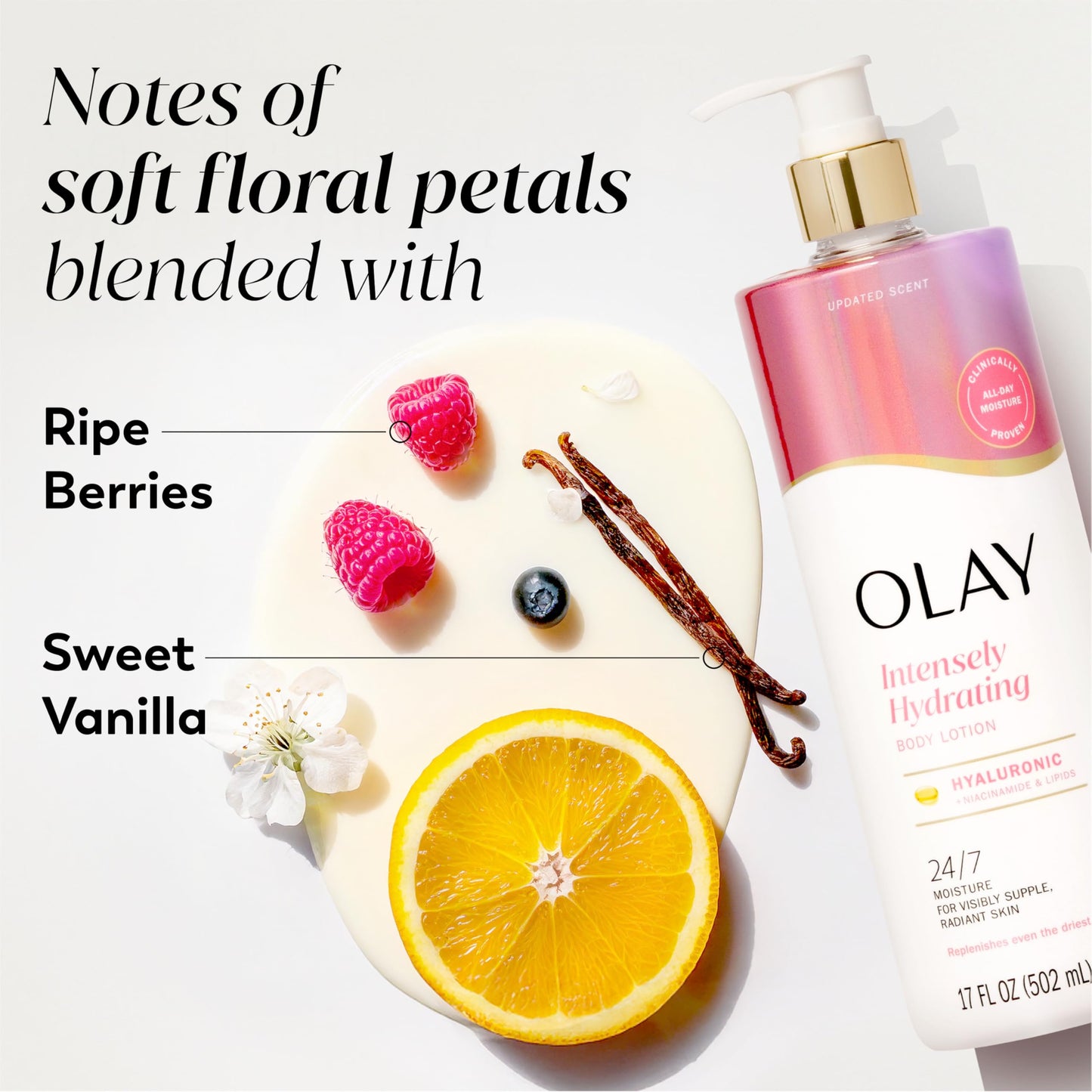 Olay Super Serum Hand & Body Lotion for Dry Skin, 24hr Long Lasting Hydration, 5+ Ingredient Complex for Bright Even Firm Luminous Skin, Sweet Vanilla & Soft Wood Scent, 18.5 fl oz - Deeunta Domain