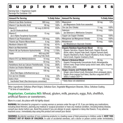Rainbow Light Certified Womens Multivitamin, Multivitamin Supplement, 120 Caps (Pack May Vary)