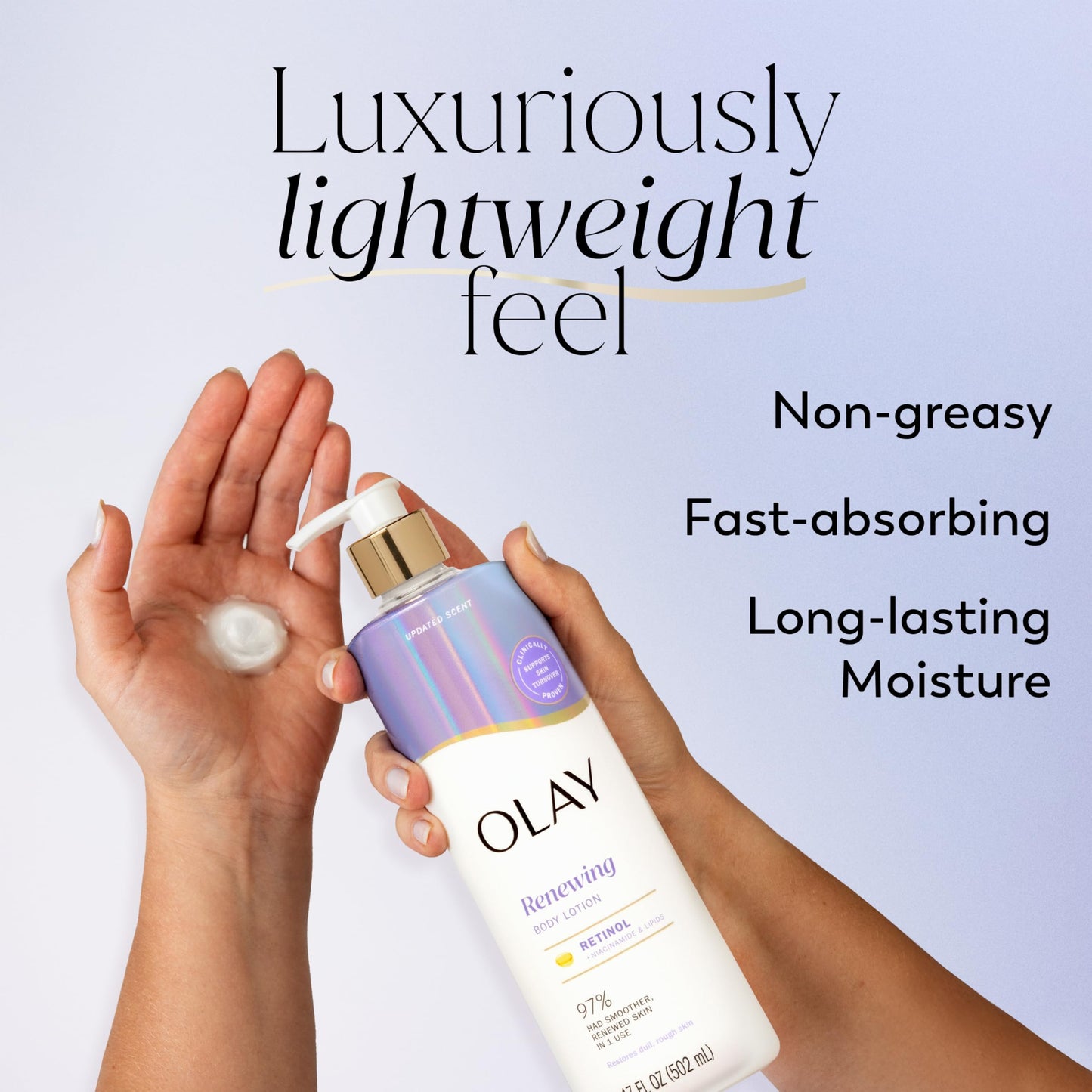 Olay Super Serum Hand & Body Lotion for Dry Skin, 24hr Long Lasting Hydration, 5+ Ingredient Complex for Bright Even Firm Luminous Skin, Sweet Vanilla & Soft Wood Scent, 18.5 fl oz - Deeunta Domain