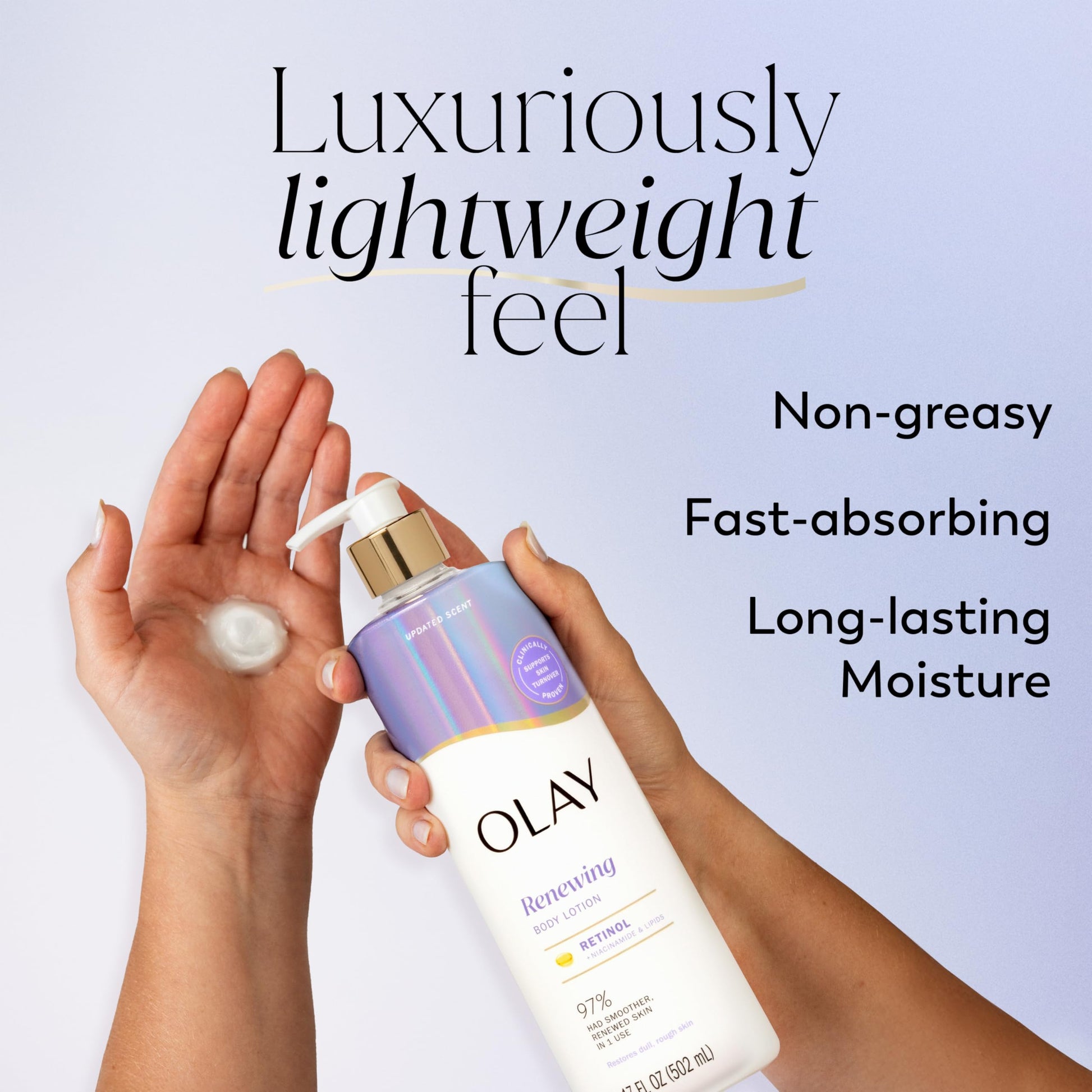 Olay Super Serum Hand & Body Lotion for Dry Skin, 24hr Long Lasting Hydration, 5+ Ingredient Complex for Bright Even Firm Luminous Skin, Sweet Vanilla & Soft Wood Scent, 18.5 fl oz - Deeunta Domain