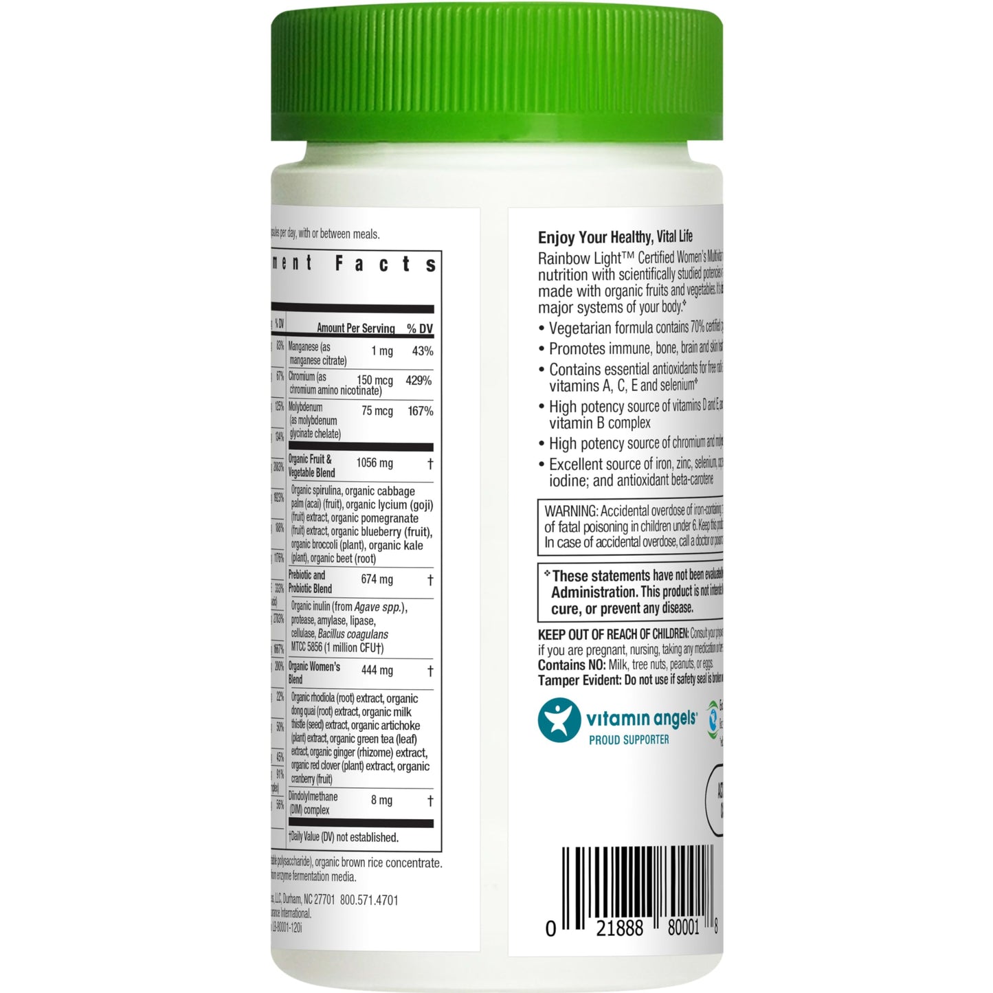 Rainbow Light Certified Womens Multivitamin, Multivitamin Supplement, 120 Caps (Pack May Vary)