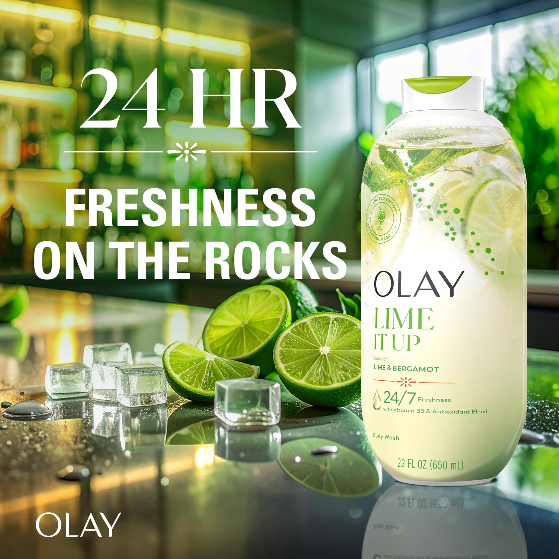 Olay Body Wash for Women, 24/7 Skin-Loving Freshness, Miami Mocktails, Plant Based Cleansers, Vitamin B3 & Antioxidant Blend, For All Skin Types, Mango Tango with Mango & Hibiscus Scent, 22 fl oz - Deeunta Domain