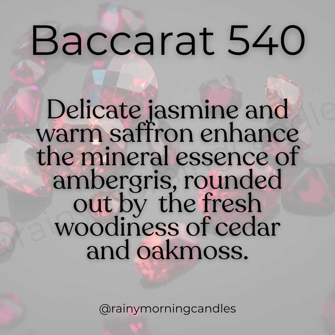 Baccarat 540 Wax Melts - Premium Fragrance for Your Space by Rainy Morning Candles
