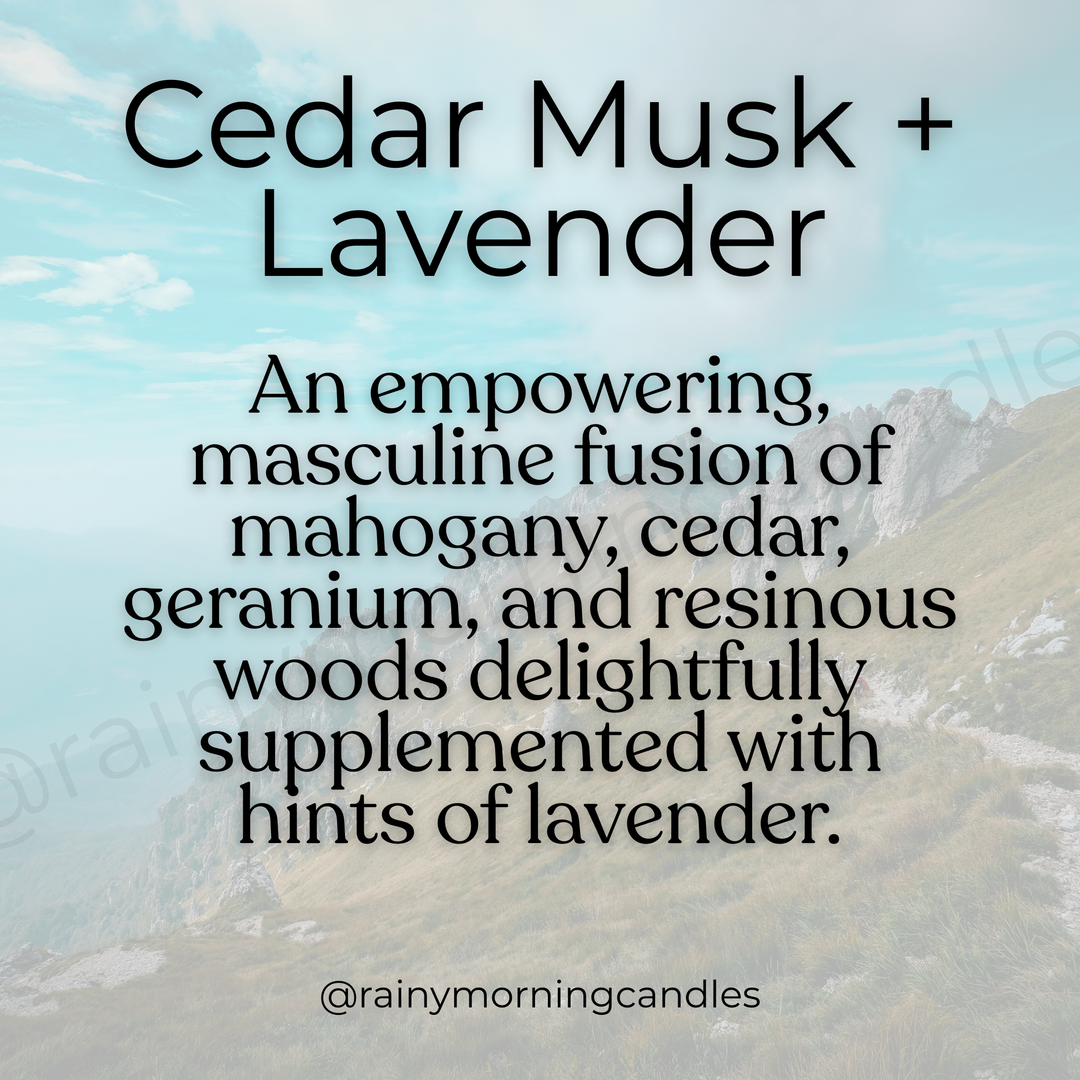 Cedar Musk + Lavender | Wax Melts by Rainy Morning Candles
